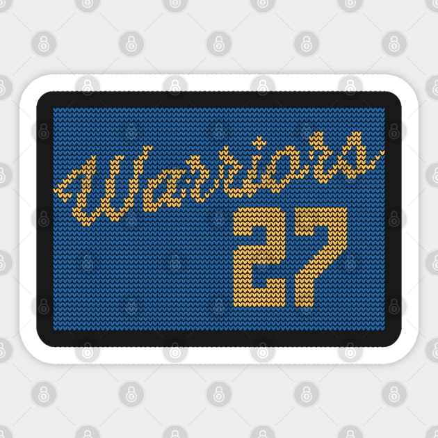 Warriors 27 Sticker by teeleoshirts